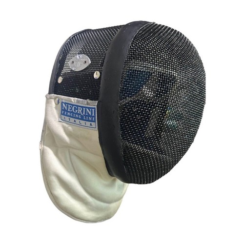 Negrini FIE 1600N Fencing Mask Size M Epee Foil Sabre Italy 3-Weapon Pre-Owned