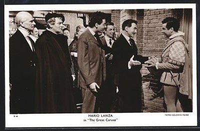 Opernsänger Mario Lanza in The Great Caruso, Ansichtskarte 
