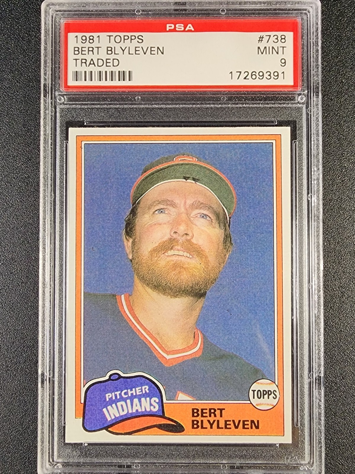 1981 Topps Traded #738 Bert Blyleven HOF - PSA 9 MINT (Pop 60)