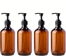 Glass Soap Dispenser Bottles 250ml Set Of 4