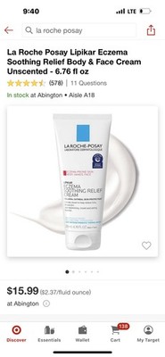 La Roche-Posay Lipikar AP+M Triple Repair Moisturizing Cream 6.76oz. Exp 1/28