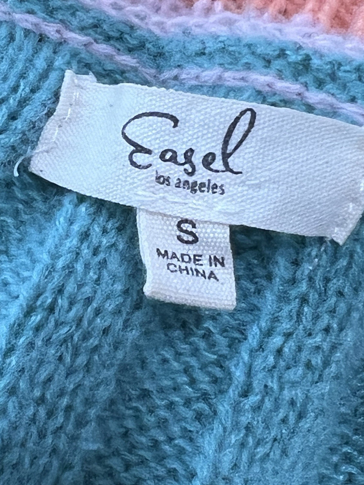 Easel Oversized Patchwork Cardigan Small Colorblo… - image 3