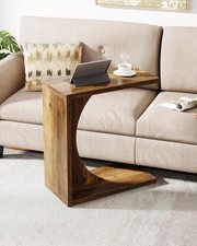 Tribesigns C-Shaped End Table,C Table for Sofa Couch Side Table for Living Room