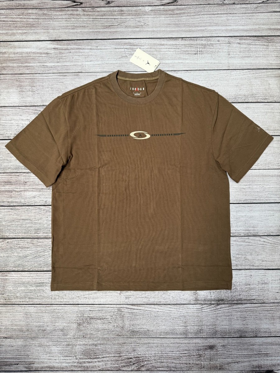 NEW Jordan x Travis Scott T-shirt Brown Size S-XL Authentic FREE