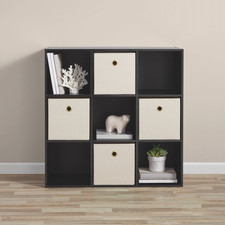 Mainstays 9 Cube Storage Organizer, Black, White, Espresso,Spring Pine