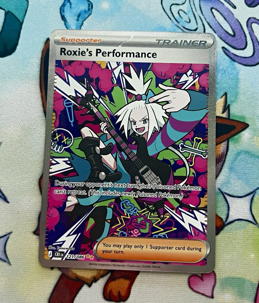 Pokémon TCG Roxie's Performance 121/086 SIR Chaos Rising NM