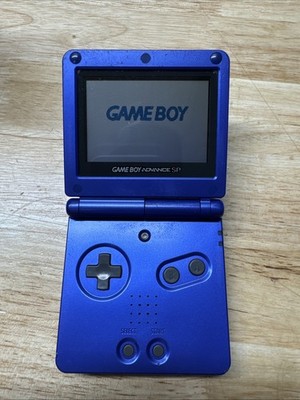 Nintendo Game Boy Advance SP Handheld Game Console AGS-001 Blue No Charger