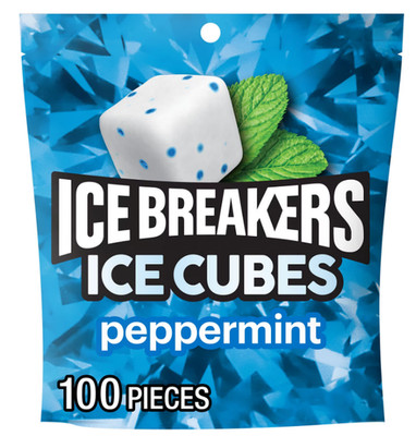 Ice Breakers Ice Cubes Peppermint Sugar Free Gum 8.11 oz 100 pcs