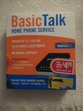 BasicTalk HT701 Home Phone Service VoIP -Unlimited Crystal Clear U.S. Calling