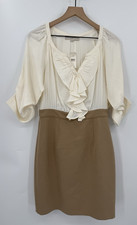 Loft Dress Womens 4 Beige Brown Office Career Preppy Classic Knee Length NEW