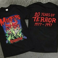 Misfits Resurrection Tour 20 Years of Terror 2 Side Black Unisex Shirt KH15483