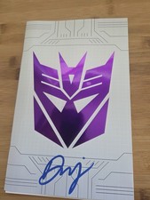 Transformers Sound Chip Foil – SIGNED Daniel Warren Johnson + COA – Decepticon