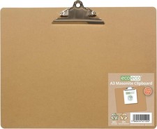 eco eco A3 Landscape Masonite Strong Clipboard with Heavy Duty Metal Clip X 1