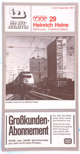 Bundesbahn - Fahrplan - Ihr Zug-Begleiter TEE 29 Dortmund - Frankfurt  09/1980