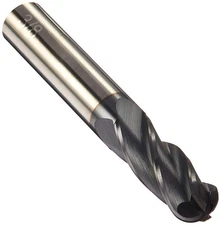 Kodiak Cutting Tools O8-G61J-HPXK USA Made Ball Nose Carbide End Mill, AlTiN