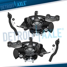 Front Steering Knuckles Wheel Hub Outer Tie Rod Ends for 2004-2006 Toyota Camry