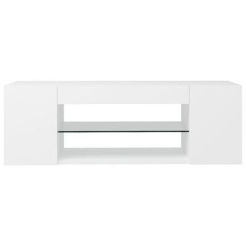 Modern TV Cabinet With Led Lights TV Stand Entertainment Centre Engineered Wood - Picture 7 of 41