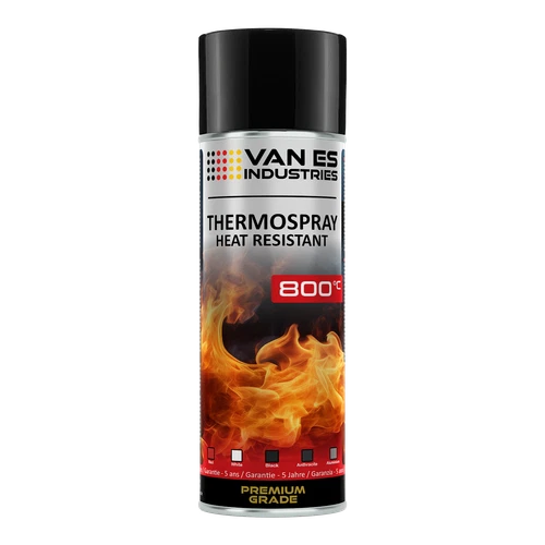 Ofenlack Ofenfarbe hitzebeständiger ThermoLack 800°C  schwarz-matt 400 ml