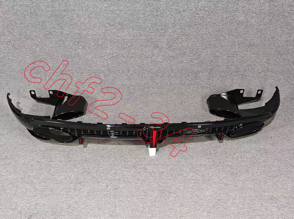 For Audi Q5 Gloss Black LED RSpider style Rear Bumper Diffuser Lip ...