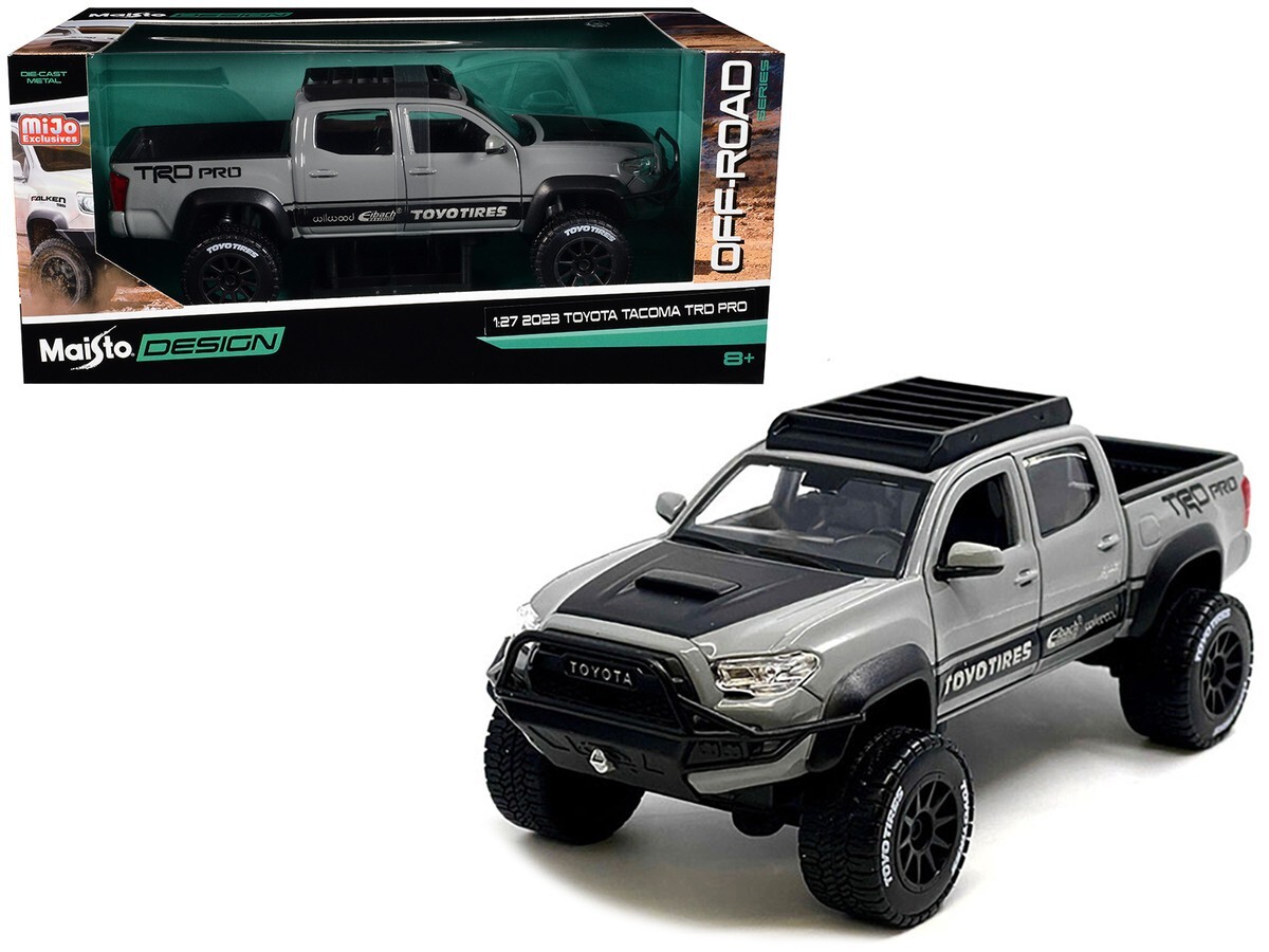 Maisto 2023 Toyota Tacoma TRD PRO Off Road Pickup Gray 1/27
