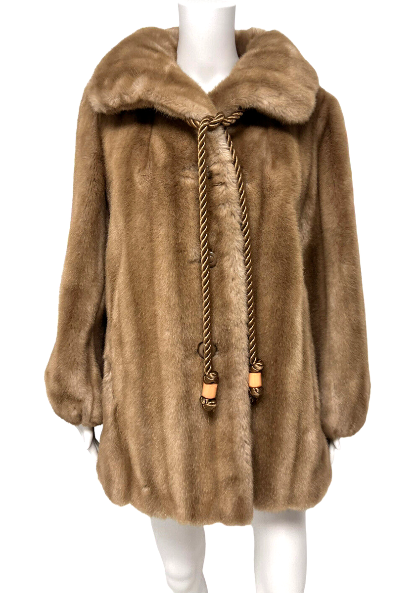Vintage 70's SEARS The Fashion Place Women's Faux Fur Coat Jacket