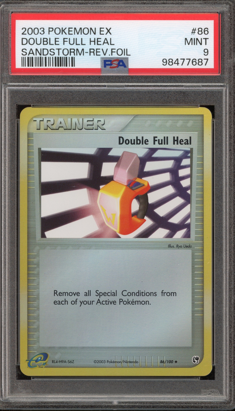 Pokemon Double Full Heal EX Sandstorm Reverse Holo #86 PSA 9 Mint