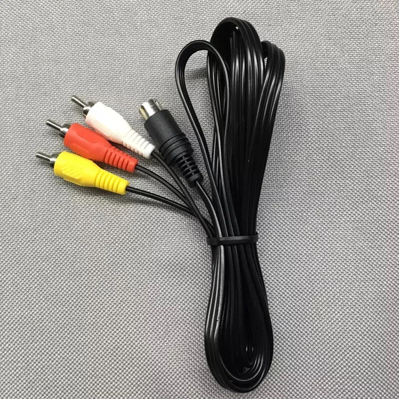 1.8m Audio Video AV Cable A/V 3RCA Connection Cord for Sega Genesis 2 3 9Pin - Image 3 of 4