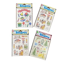 Lot of 4 Packs PC Provo Craft Acid Free Stickers Scrapbooks & Memory Books