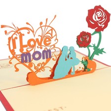 3d pop up greeting card for mom mothers birthday and mothers day mothers greeting card
