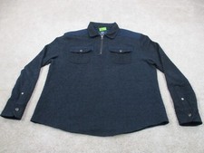 Viyella Sweater Mens Extra Large XL Blue Flee...