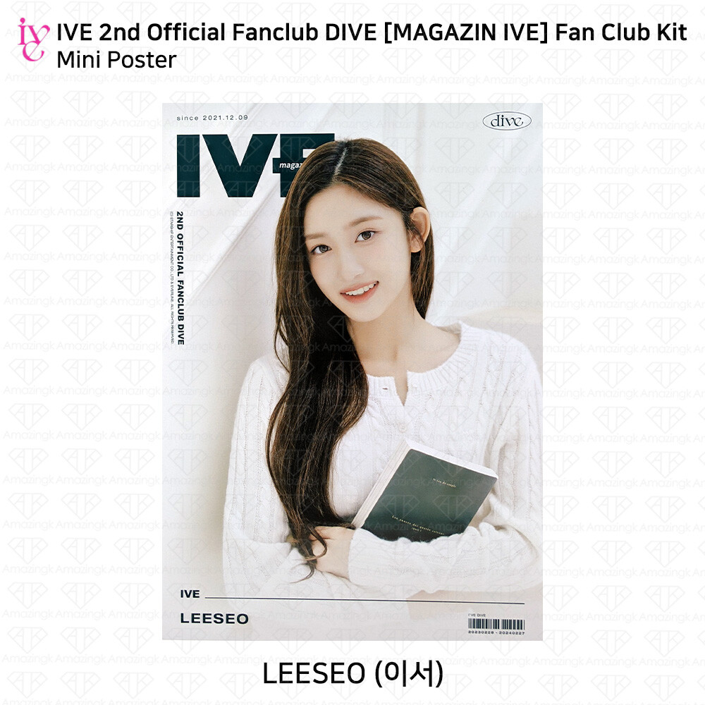 IVE 2nd Official Fanclub Kit Mini Poster Srcap Book Badge Bag Clip