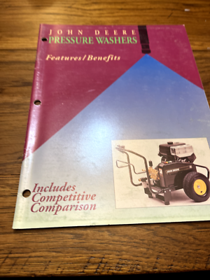 #ad John Deere Pressure Washer For 1994 Brochure BAOH $21.99