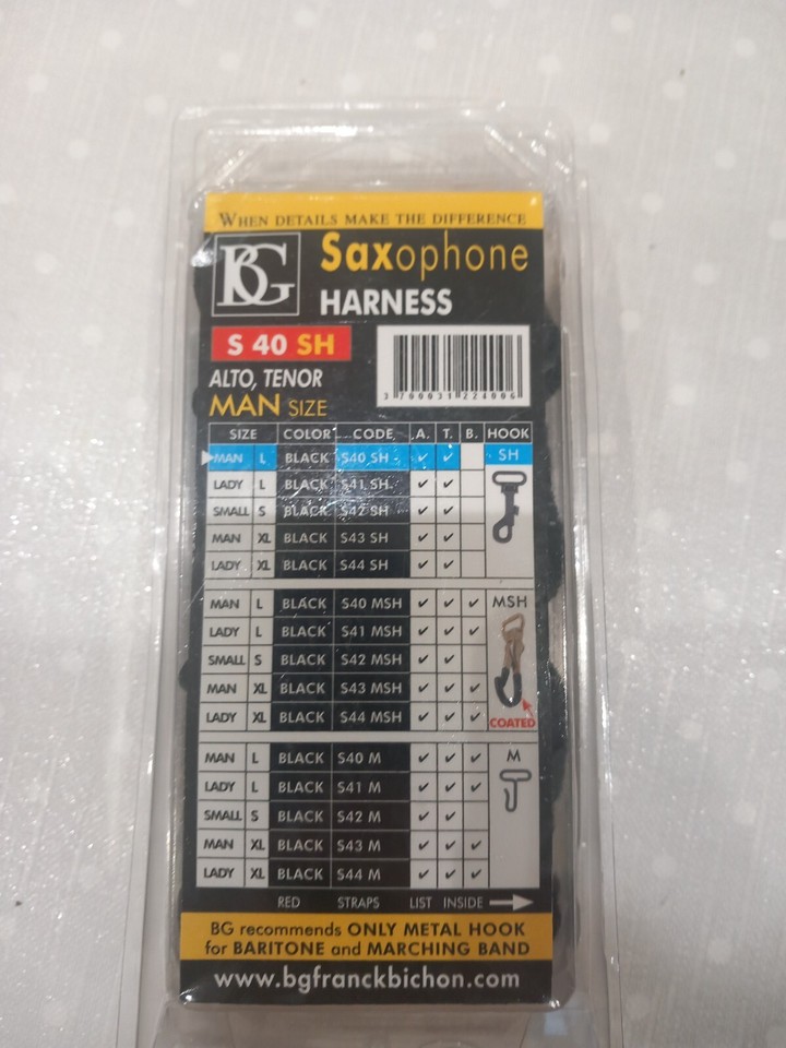 BG Large Saxophone Harness (S40SH) For Tenor and Alto Saxophones eBay