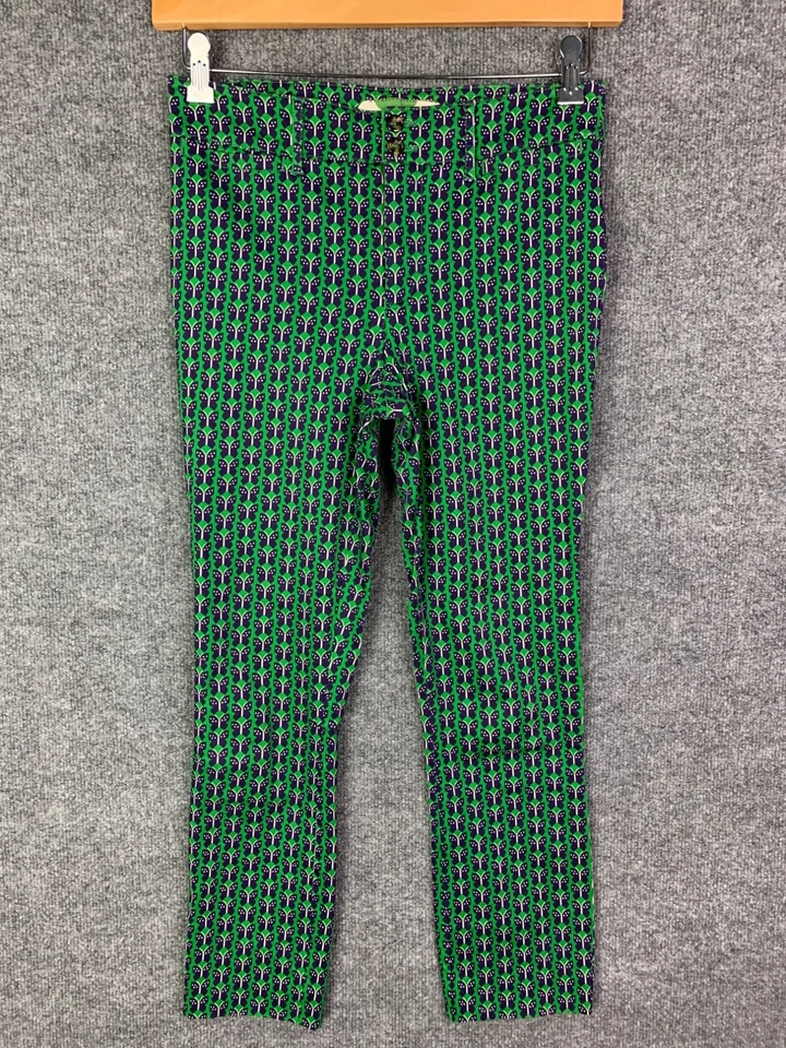 Pantalón ajustado Anthropologie The Essential verde mariposa al tobillo para mujer talla 4 Foto 2 de 4