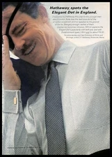 1966 Hathaway Elegant Dot Shirt Tie Vintage PRINT AD Fashion Menswear Model