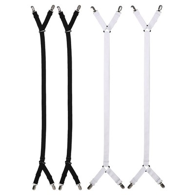 2pcs Bed Sheet Mattress Holder Fastener Grippers Clips Suspender Straps Home