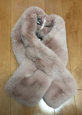 Women's Mini Faux Fur Pull Through Scarf - A New Day Pink NEW!!!