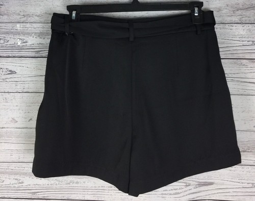 JOIE Women’s Black Tie Waist 100% Polyester Satin Dress Shorts Size 10 NWT - Picture 4 of 9