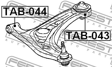 TAB-044 FEBEST Control Arm-/Trailing Arm Bush for CITROËN,PEUGEOT,TOYOTA