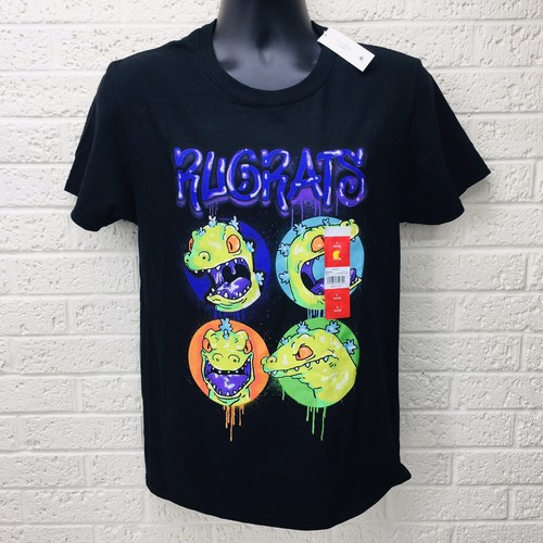 NEU!! RUGRATS Gr. S Nickelodeon schwarz Grafik T-Shirt Reptar Retro 100% Baumwolle Neu mit Etikett!! - Bild 2 von 8