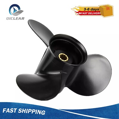 PROP 9.9 x 13 Aluminum Outboard Prop for Mercury 25-30HP 10 Spline Tooth,RH