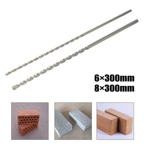 Punte da trapano 300 mm 6 kit 8 mm punte lunghe argento carburo di tungsteno man - Foto 4 di 12