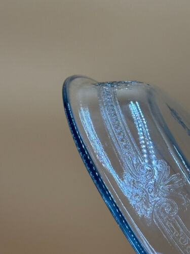 Fire-King Sapphire Blue Pie Plate 8.5" Philbe Pattern Vintage 1940s - Picture 2 of 8