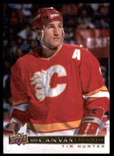 2020-21 SP SIGNATURE EDITION LEGENDS UD CANVAS TIM HUNTER CALGARY FLAMES #C-19