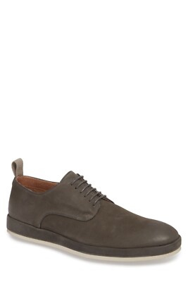 John Varvatos Star USA Sid Wrap Plain Toe Derby In Gray Leather | Size 10.5 |