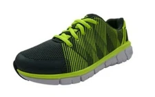 Athletic Works Youth Boys' Gray/Lime Athletic Lightweight Sneakers / Shoes: 12-6