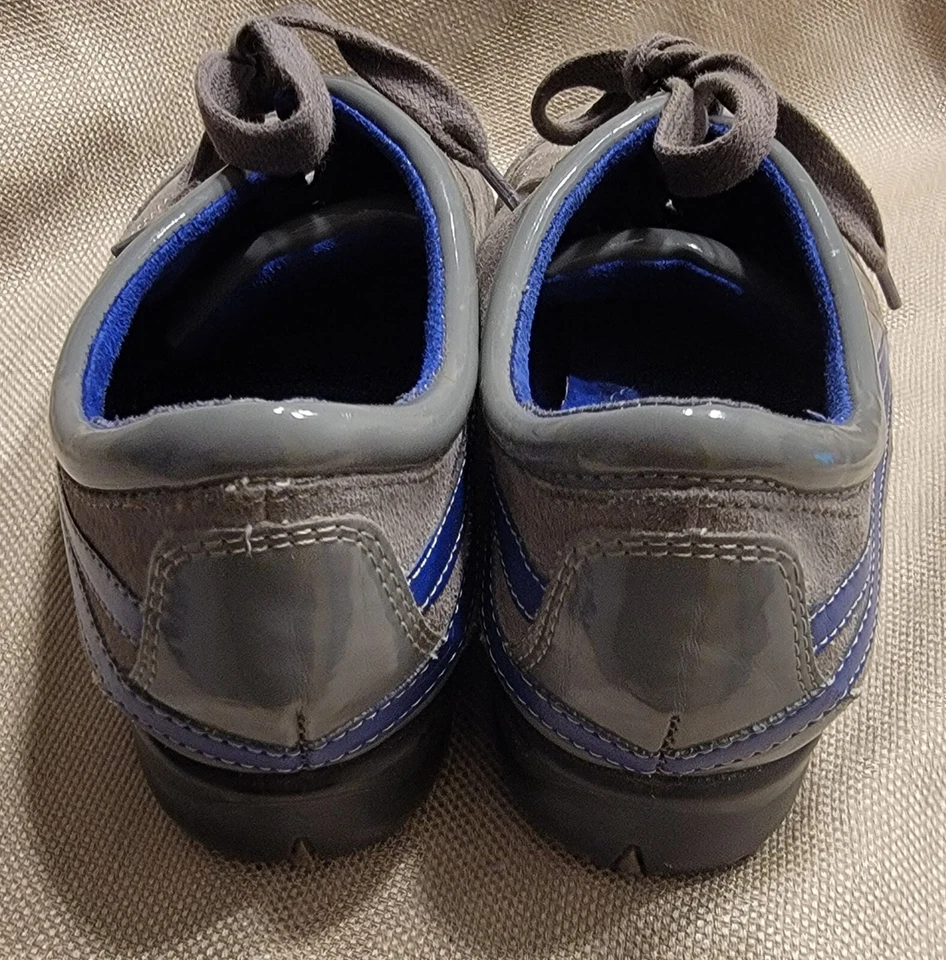 Аэрозоли серый замши лакированная кожа кроссовки прогулки комфорт обувь женщин 9 - Изображение 4 из 4