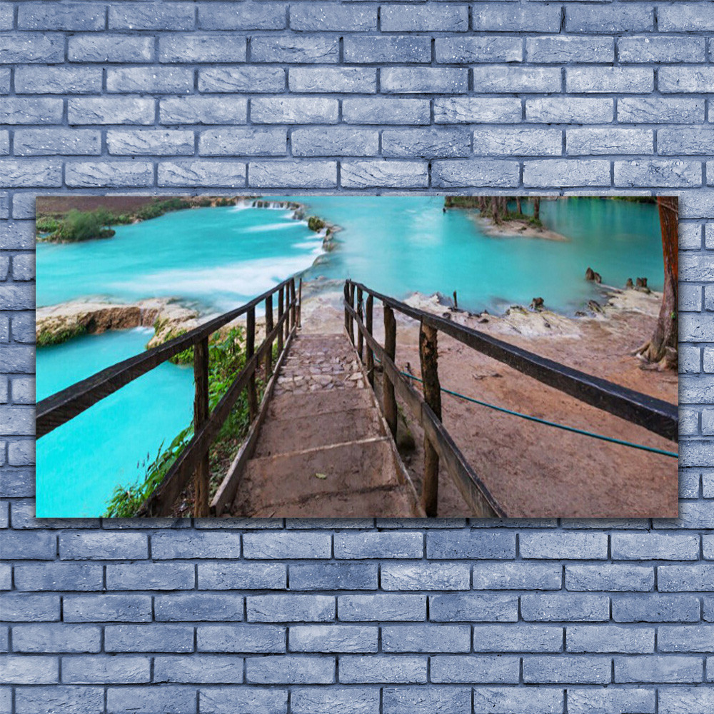 Image tableau impression sur toile architecture moderne paysage lac