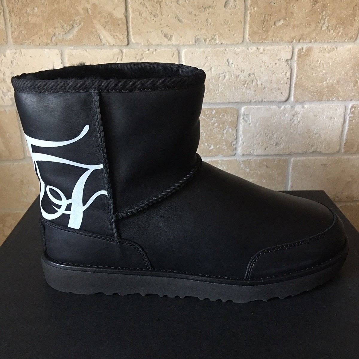 UGG Classic Mini WTF/NBD Phillip Lim 3.1 Black Leather Fur Boots