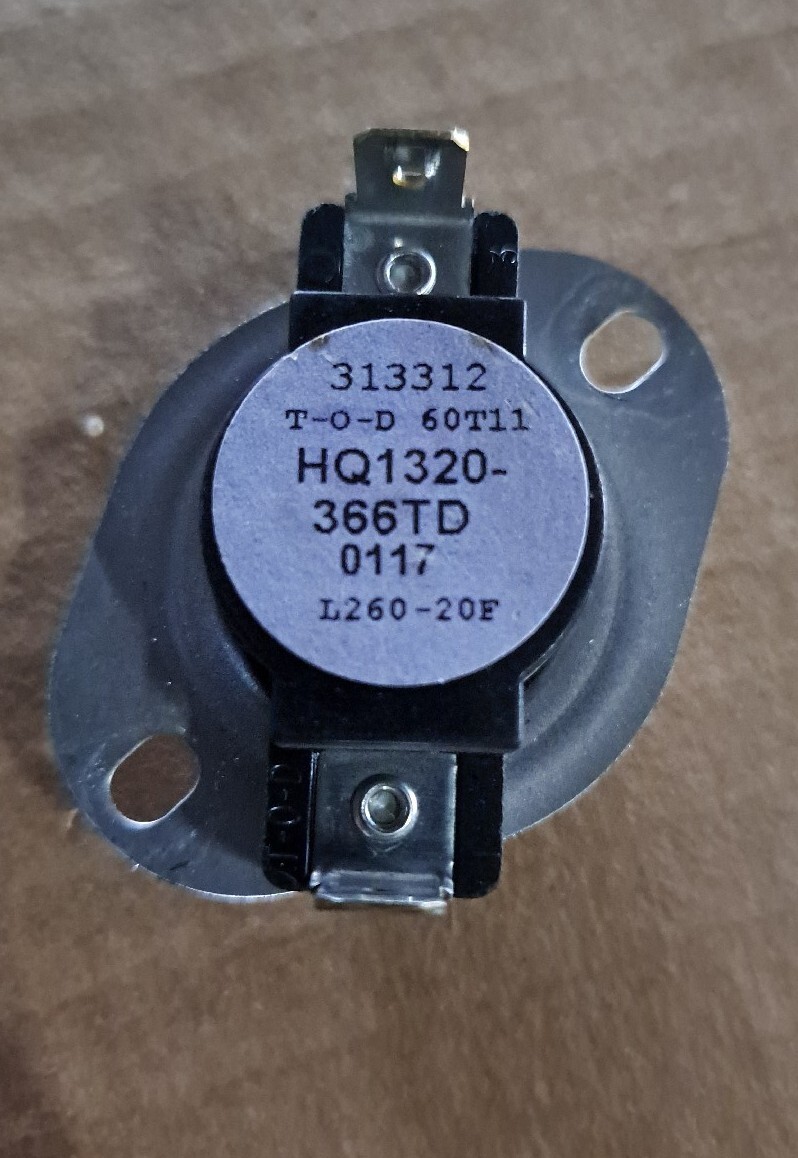 HQ1320-366TD / 313312 Therm-O-Disc T-O-D60T11 L260-20F Furnace